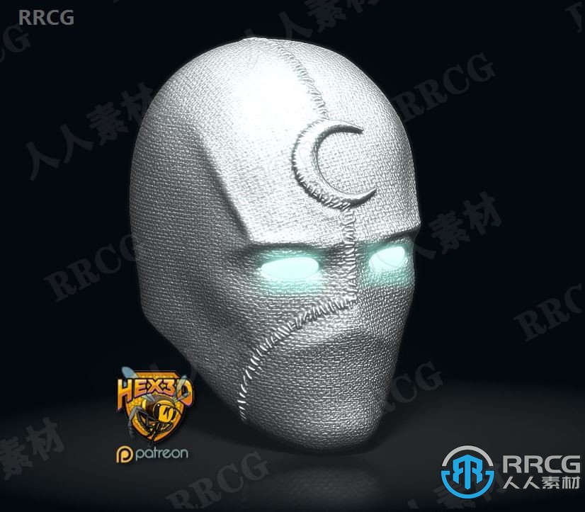 月亮骑士面具3D打印模型