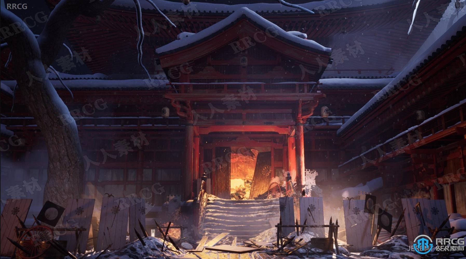 封建日本幕府战争场景Unreal Engine游戏素材资源