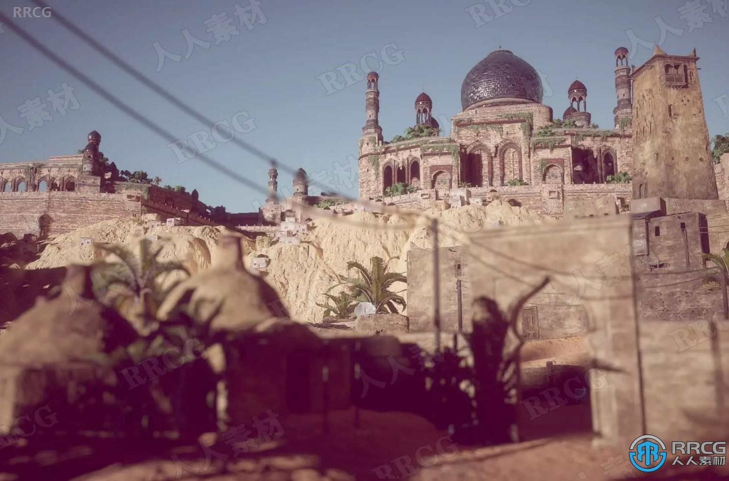 沙漠宮殿城市大型環境場景Unity游戲素材資源