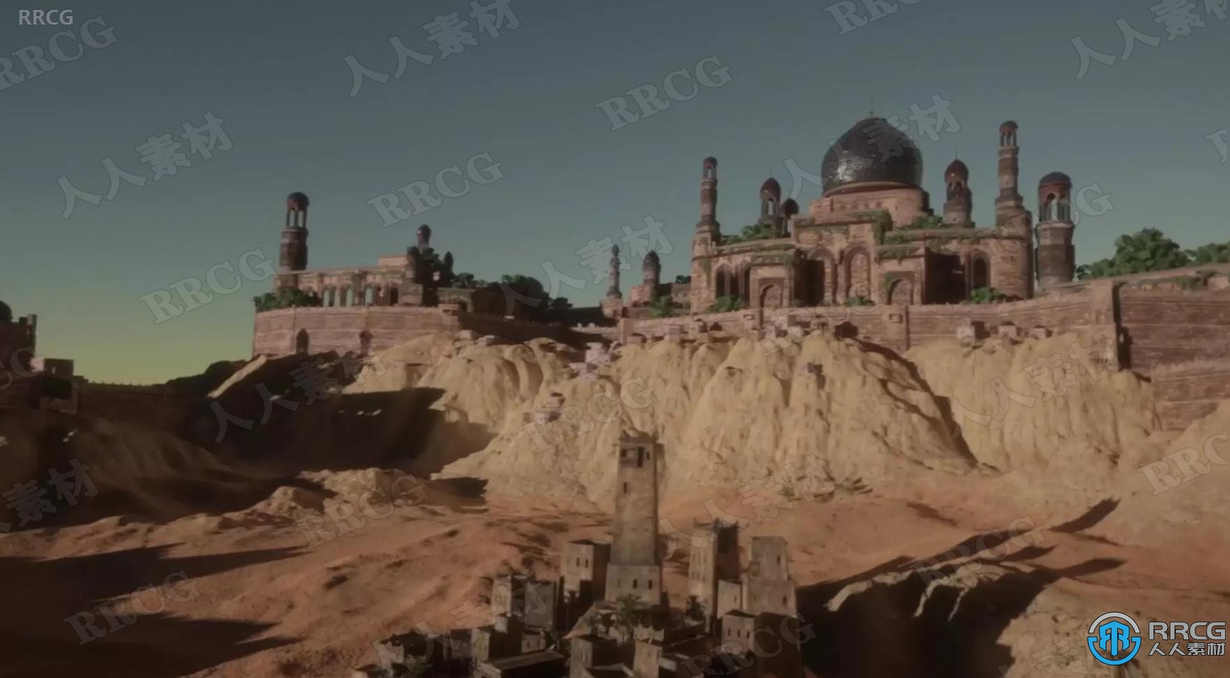 沙漠宫殿城市大型环境场景Unity游戏素材资源