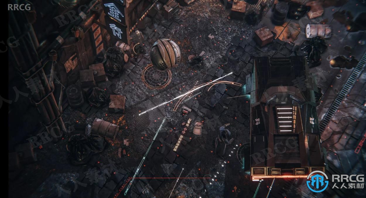 未来派赛博朋克创意资源包狩猎城市Unity游戏素材资源