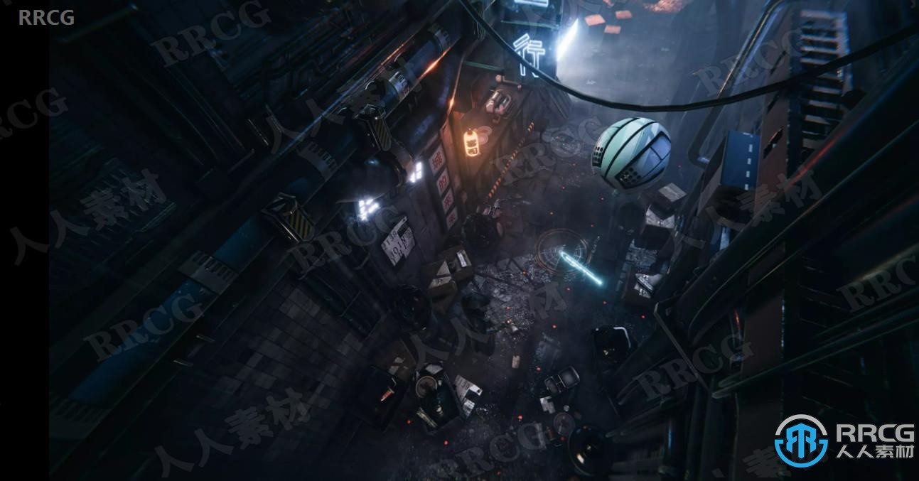 未来派赛博朋克创意资源包狩猎城市Unity游戏素材资源