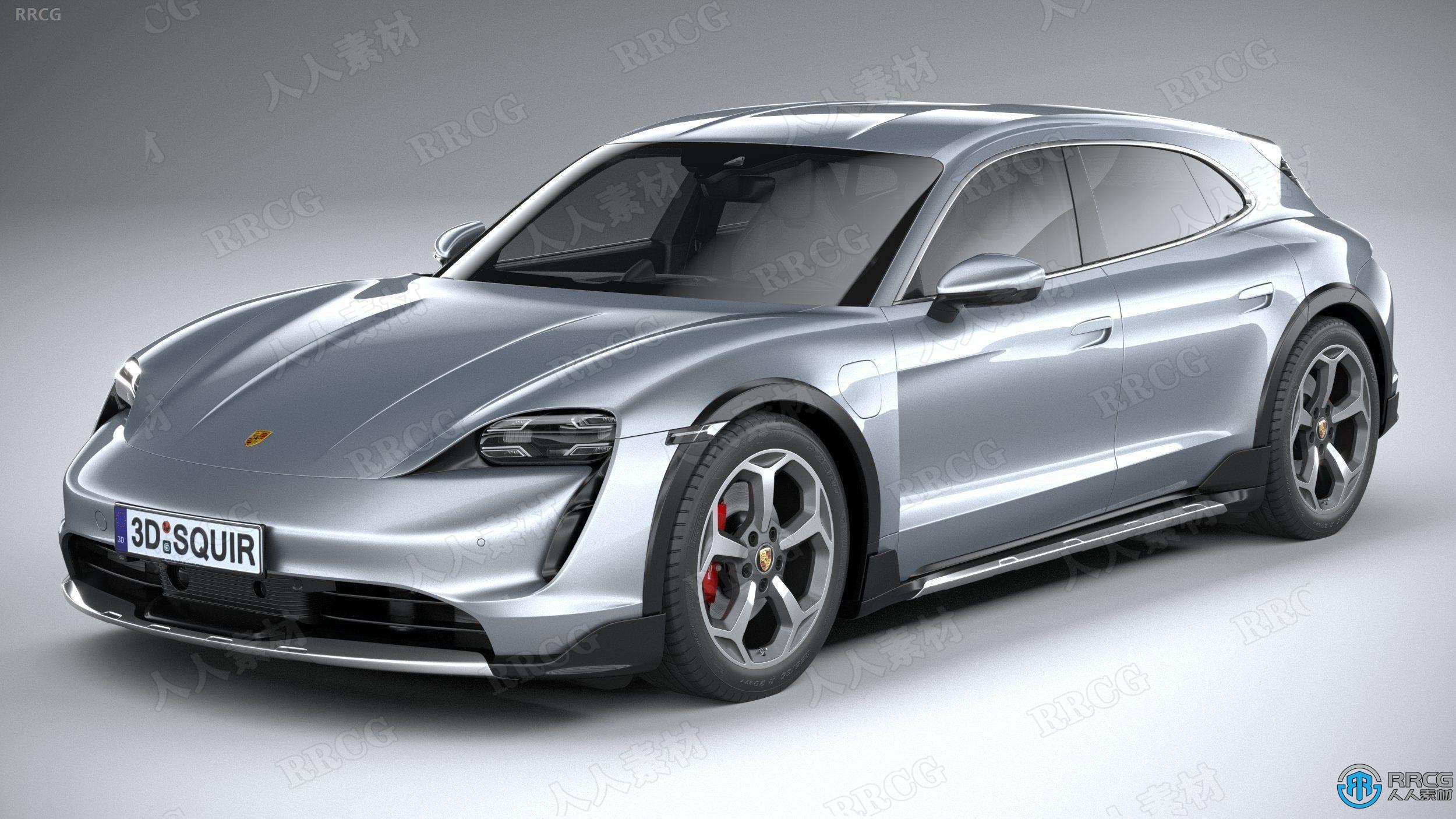 Porsche保时捷Taycan 4S Cross Turismo汽车3D模型