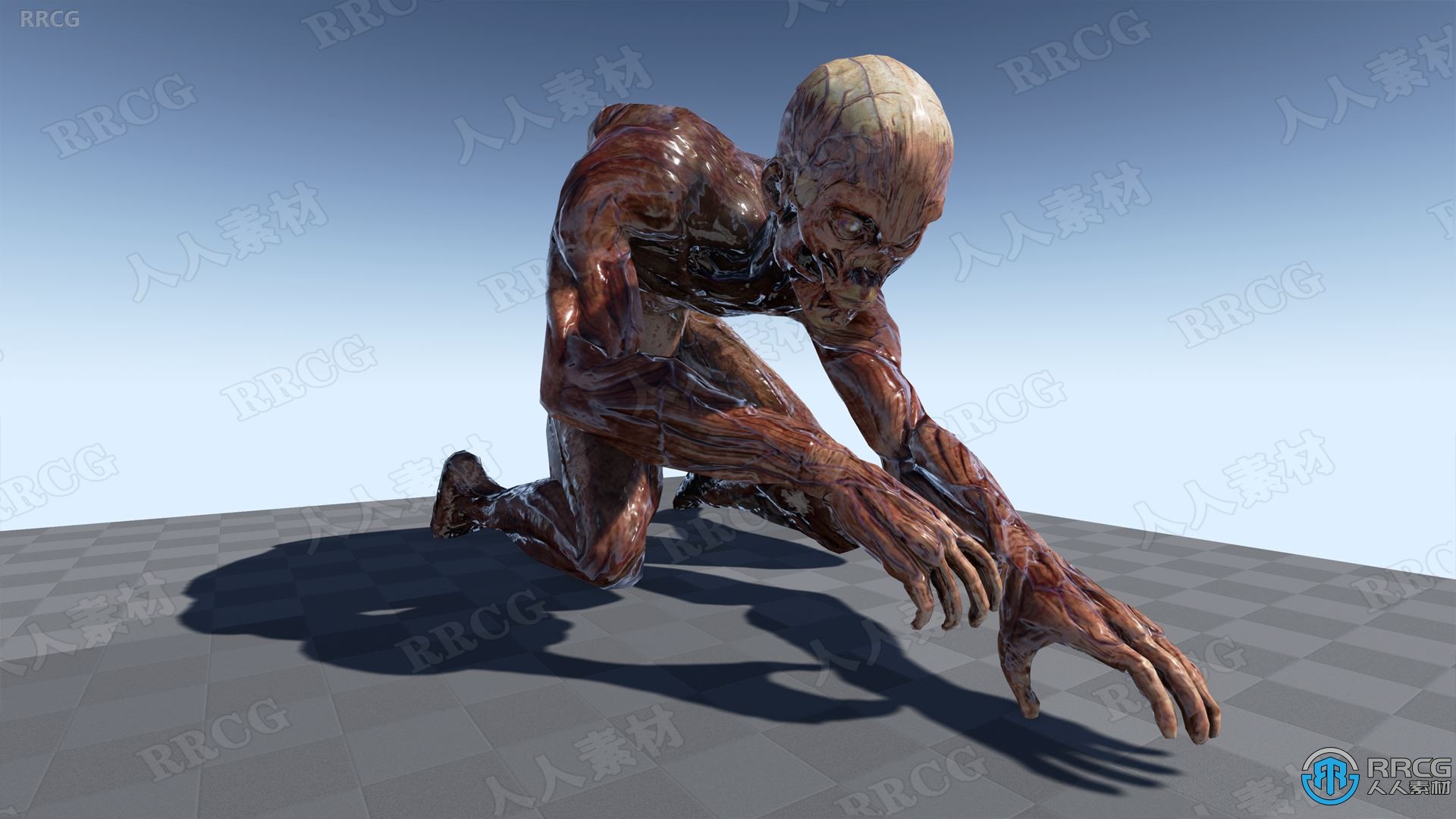 僵尸造型模型与动画Unreal Engine游戏素材资源