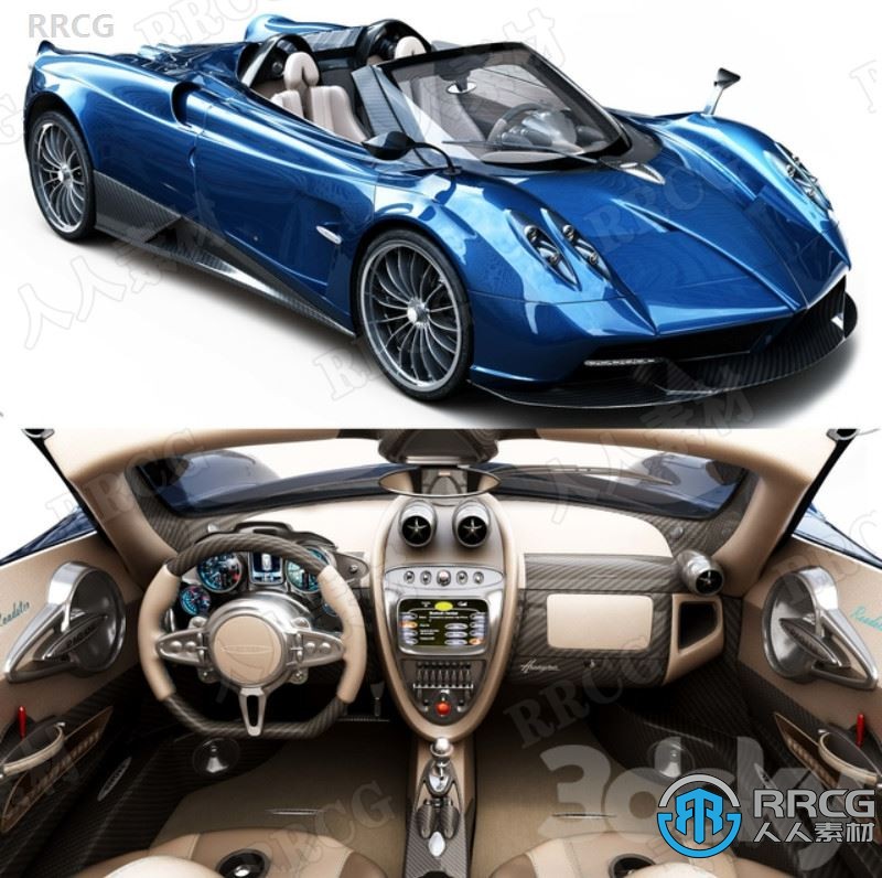帕加尼Pagani Huayra超跑汽车3D模型