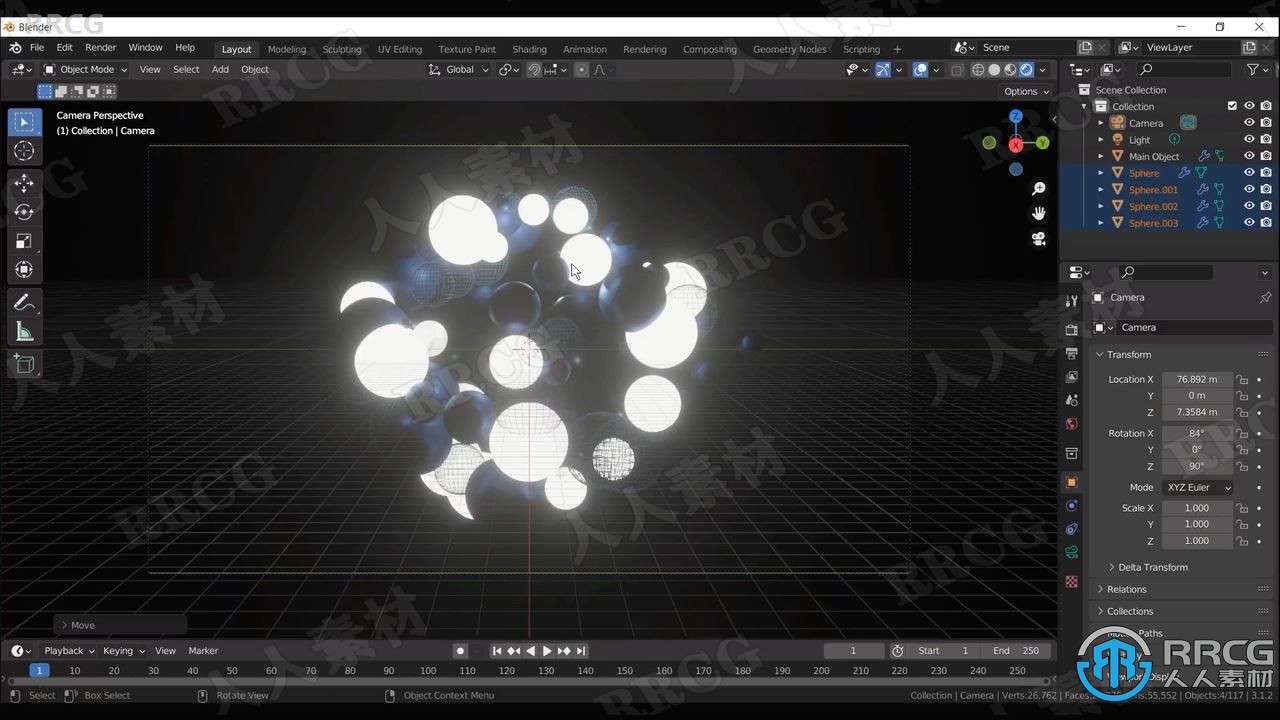 【中文字幕】Blender抽象几何图形概念设计雕塑视频教程