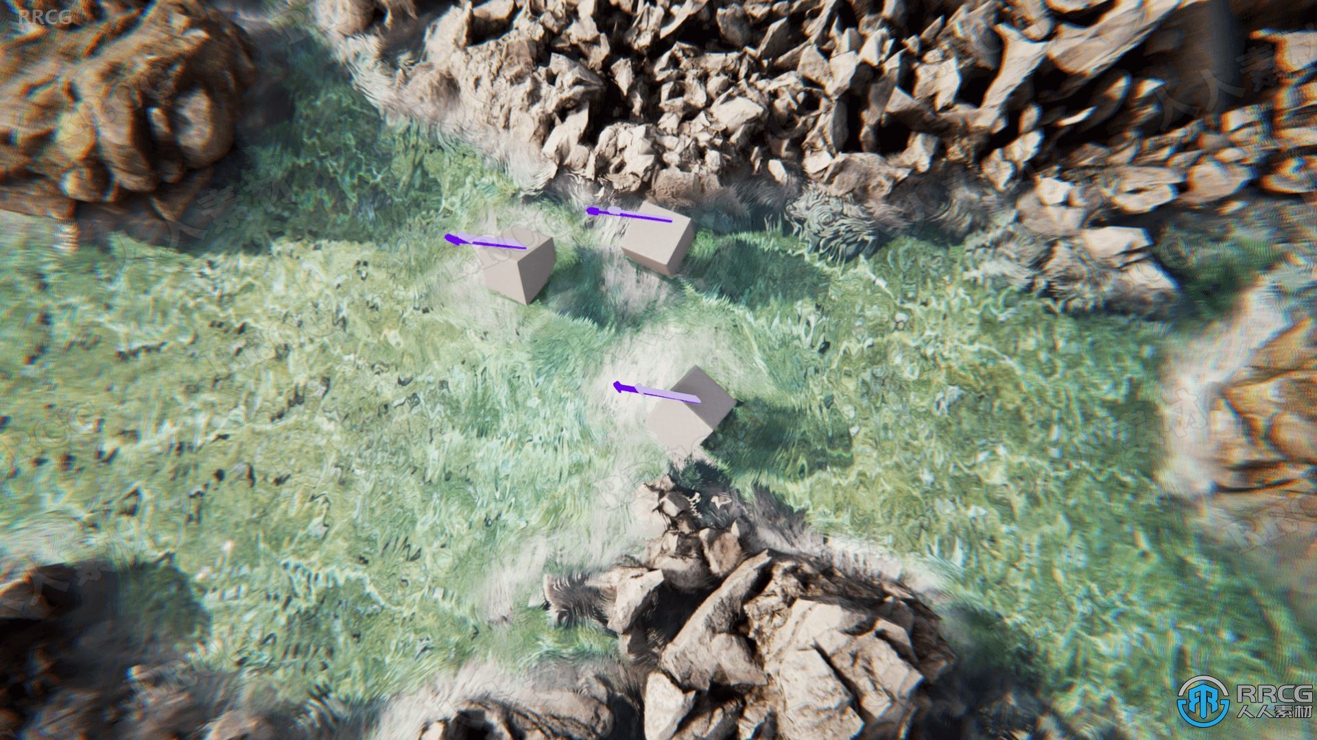 真实河流溪流自然环境Unreal Engine游戏素材资源