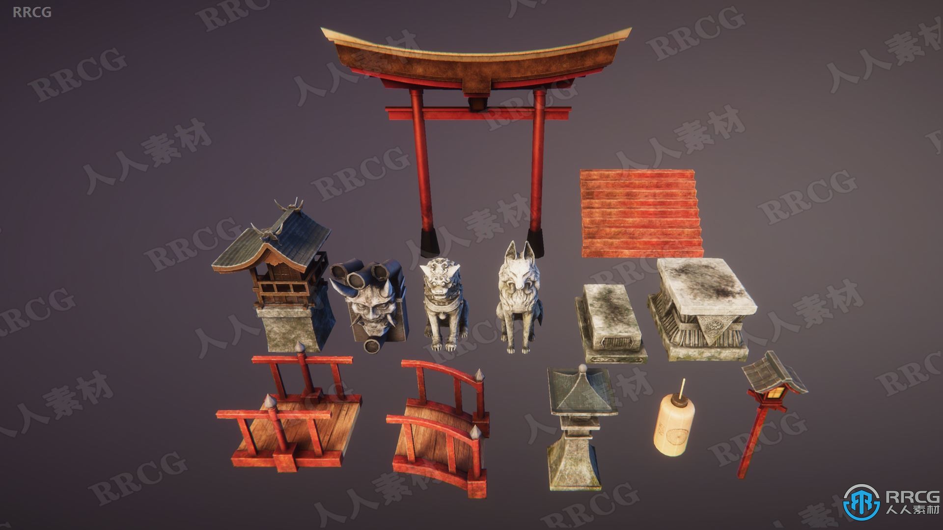 中国日本古色古香庭院建筑环境场景Unreal Engine游戏素材资源
