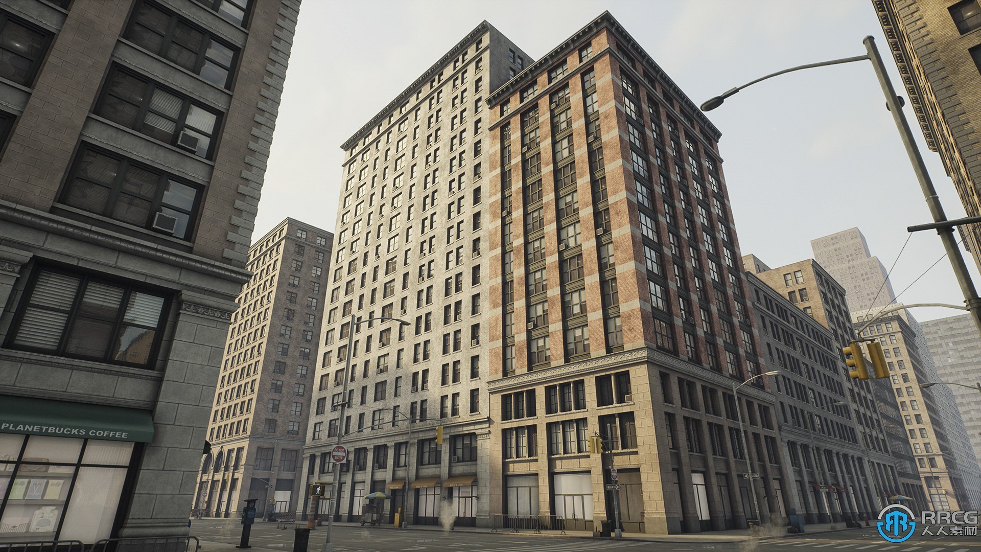 美國大型城市建筑環境場景Unreal Engine游戲素材資源
