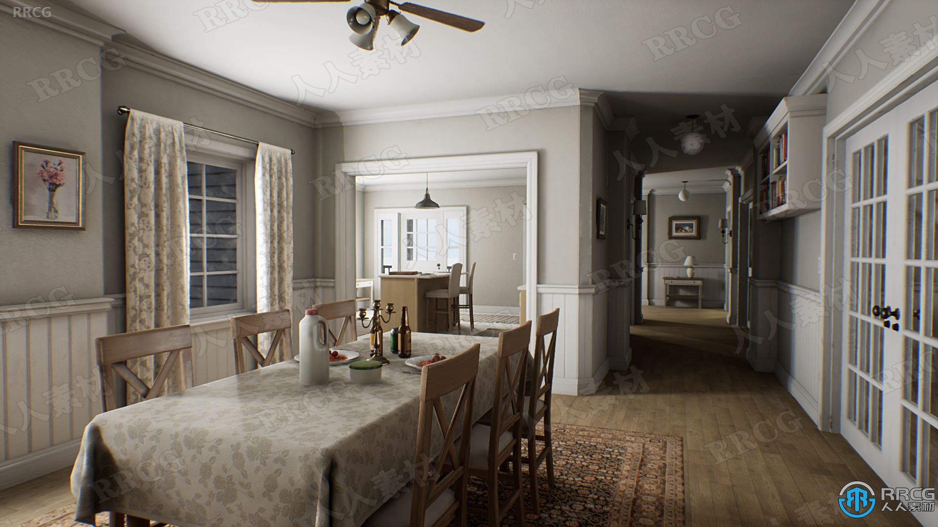 日夜新旧模块化可制定房屋环境场景Unreal Engine游戏素材资源