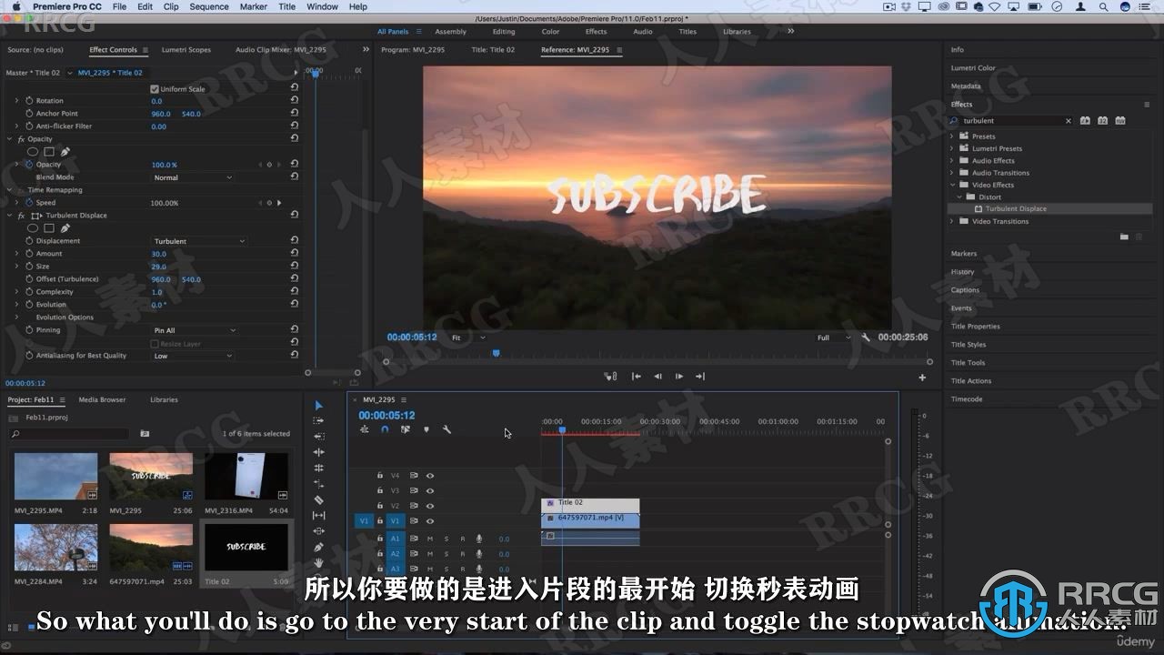 【中文字幕】Premiere Pro视频编辑从入门到专业视频课程