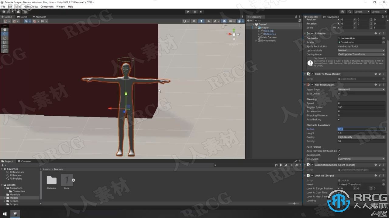 【中文字幕】Unity中NavMesh系统技术制作僵尸游戏视频教程