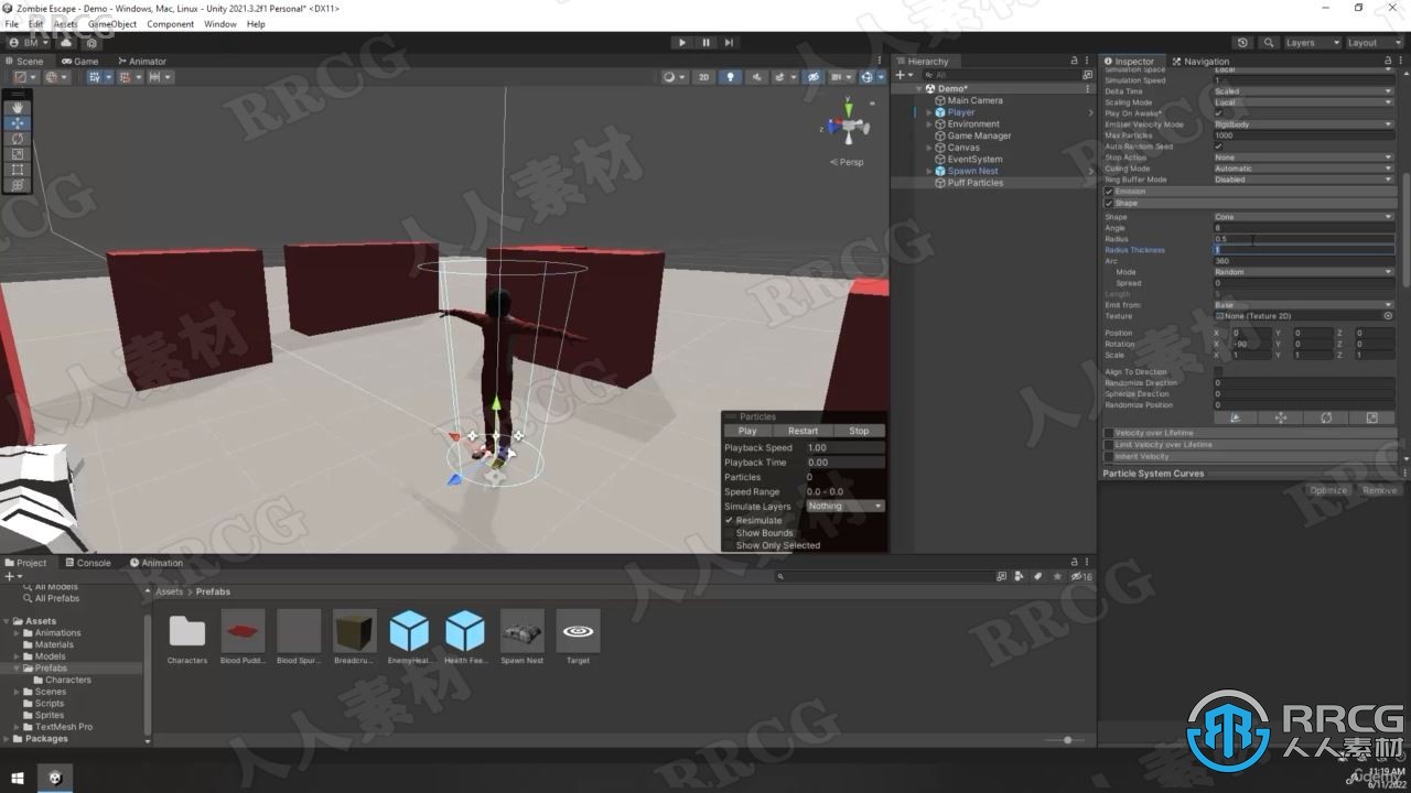 【中文字幕】Unity中NavMesh系统技术制作僵尸游戏视频教程