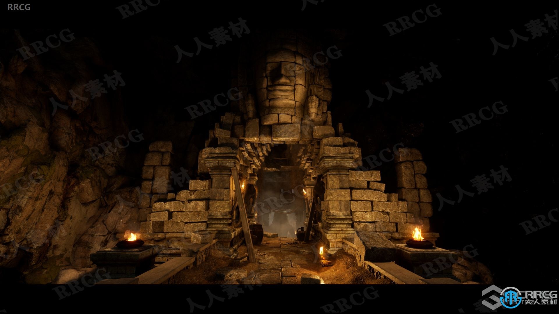 古代寺庙遗址环境场景Unreal Engine游戏素材资源