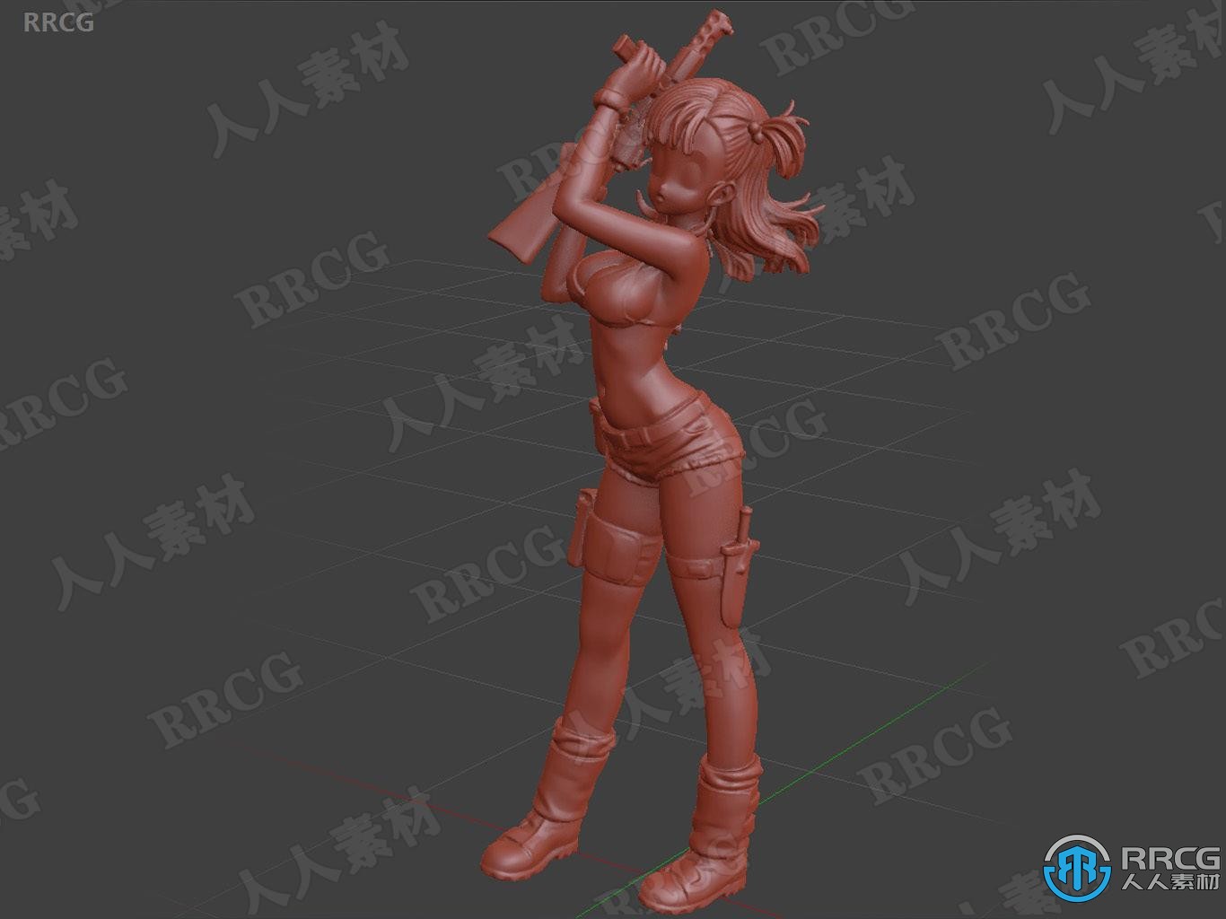 布尔玛七龙珠动漫角色3D打印模型