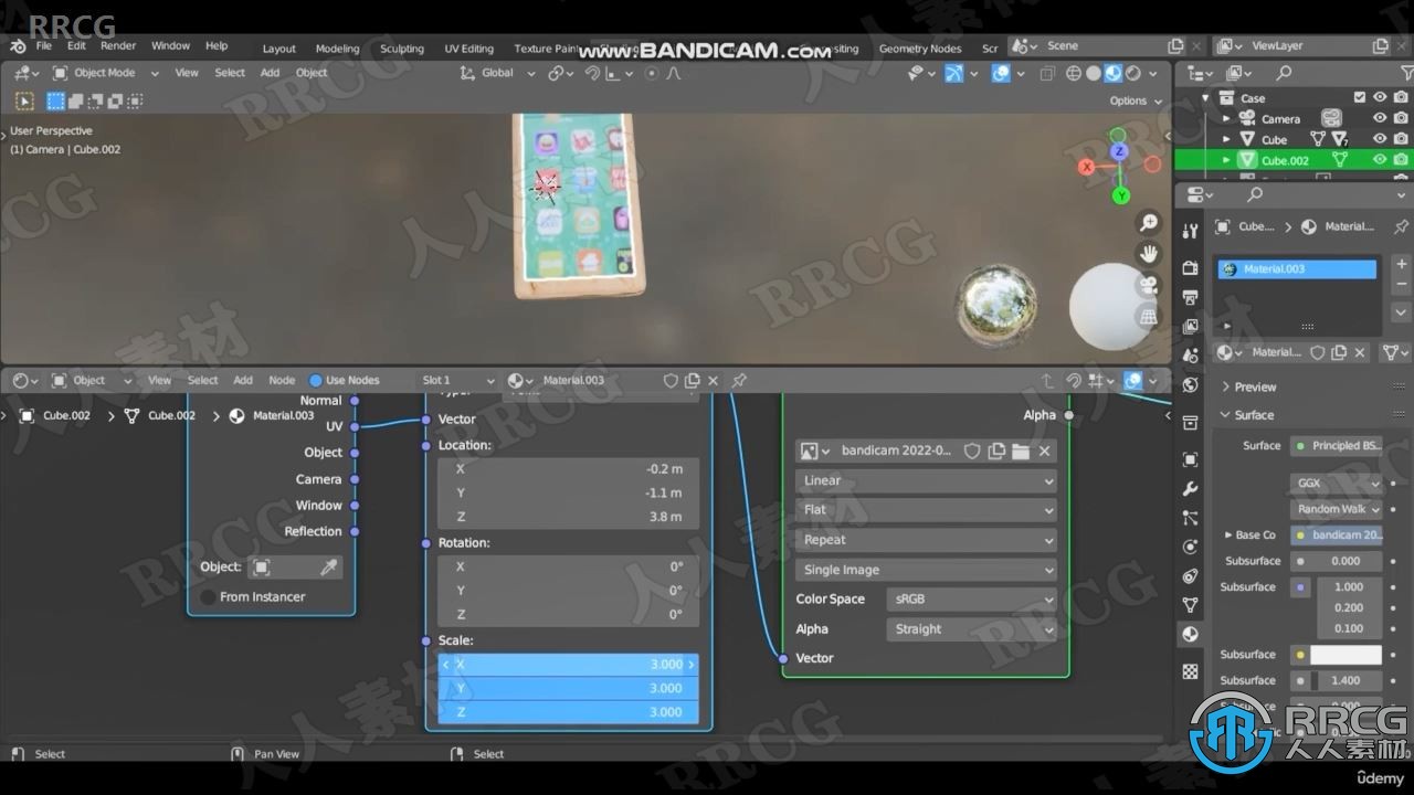 【中文字幕】Blender 3.2苹果手机iPhone完整实例制作视频课程