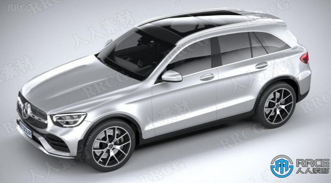 奔驰梅赛德斯Mercedes-Benz GLC AMG 2020款SUV汽车3D模型