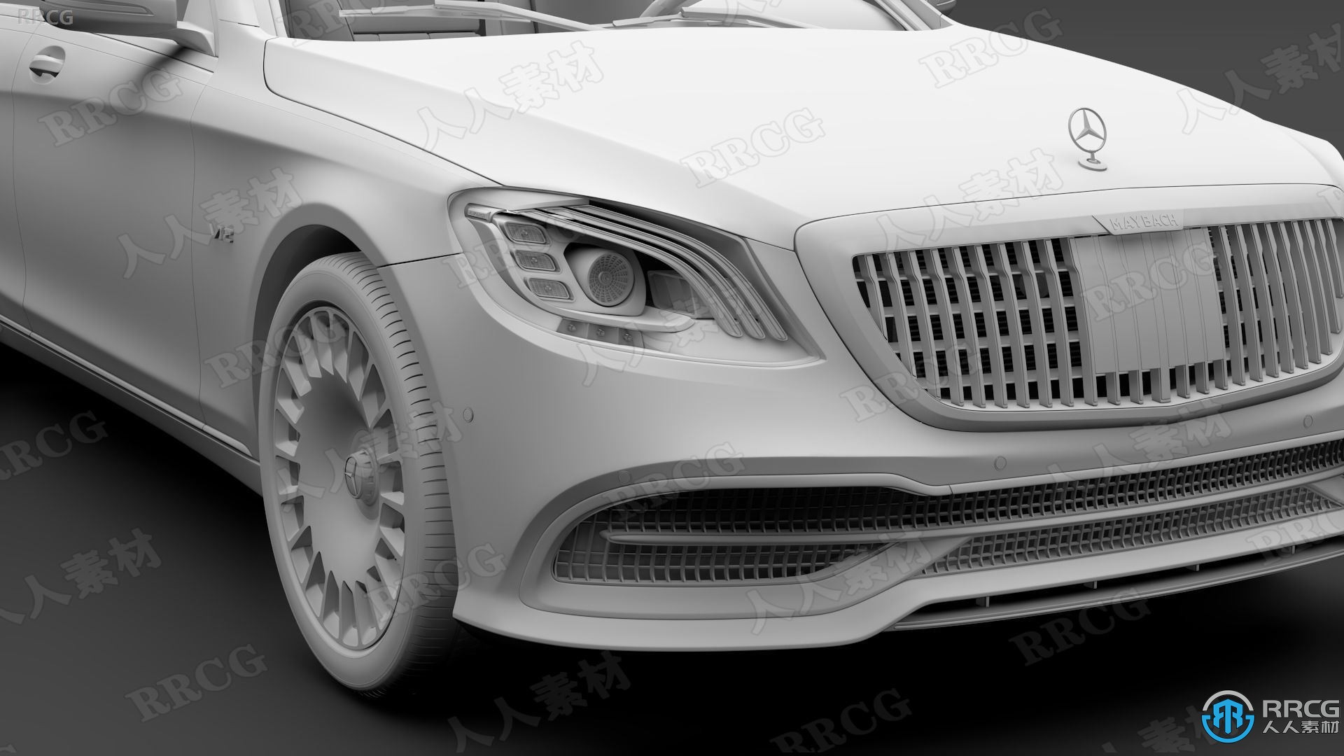 奔驰梅赛德斯-迈巴赫Mercedes Maybach S 650 X222 2019款汽车3D模型