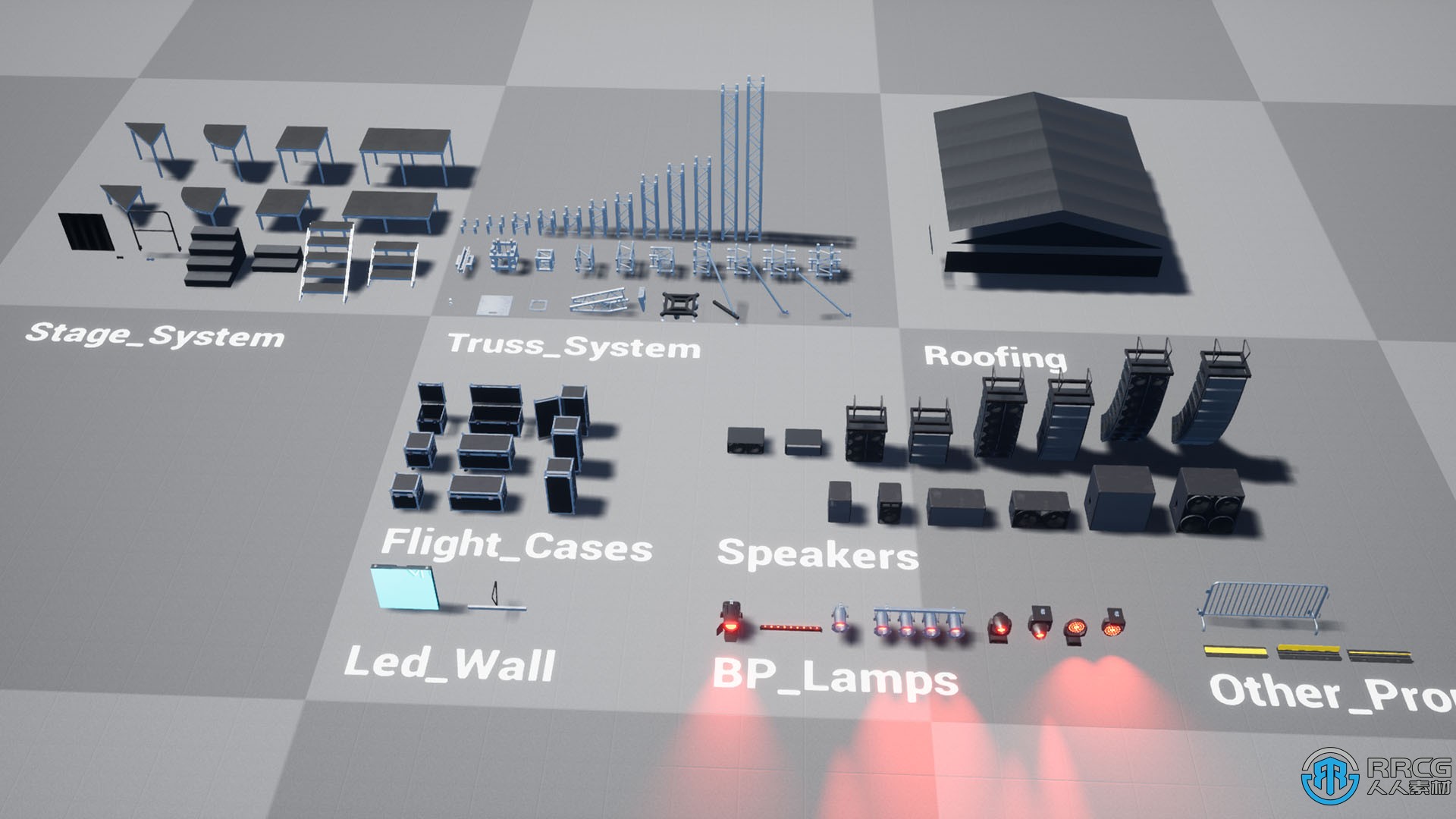 模块化音乐会舞台游戏场景Unreal Engine游戏素材资源