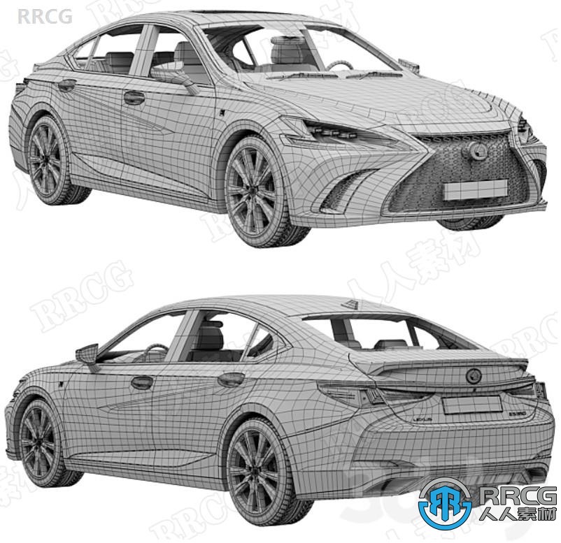 雷克萨斯Lexus ES F-sport 2022款汽车3D模型