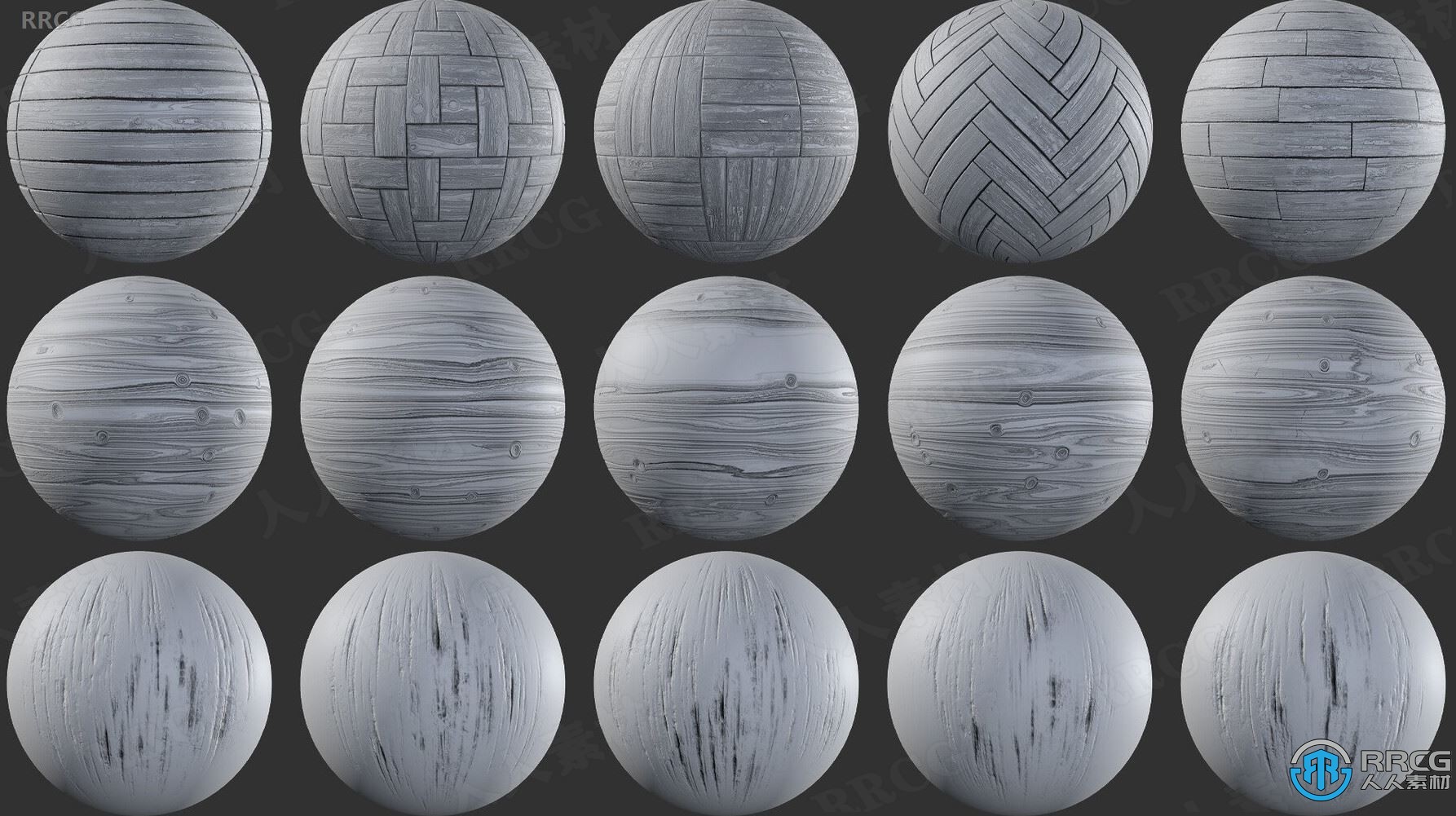 50组木质木材纹理Alpha透明通道4K高清贴图合集