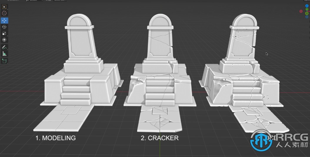Cracker建筑裂缝效果Blender插件V1.7.1版