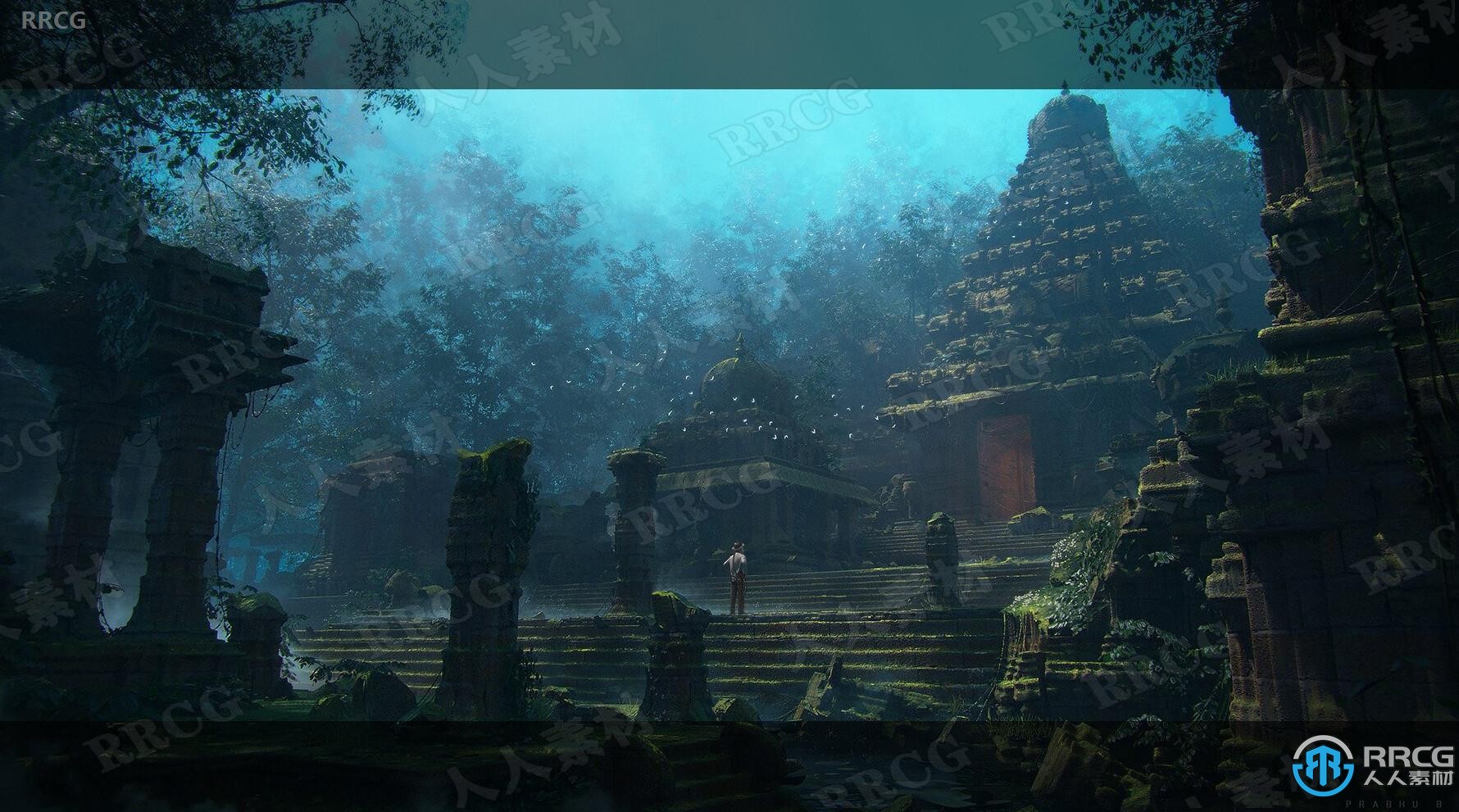 印度庙宇概念艺术游戏场景资产3D模型