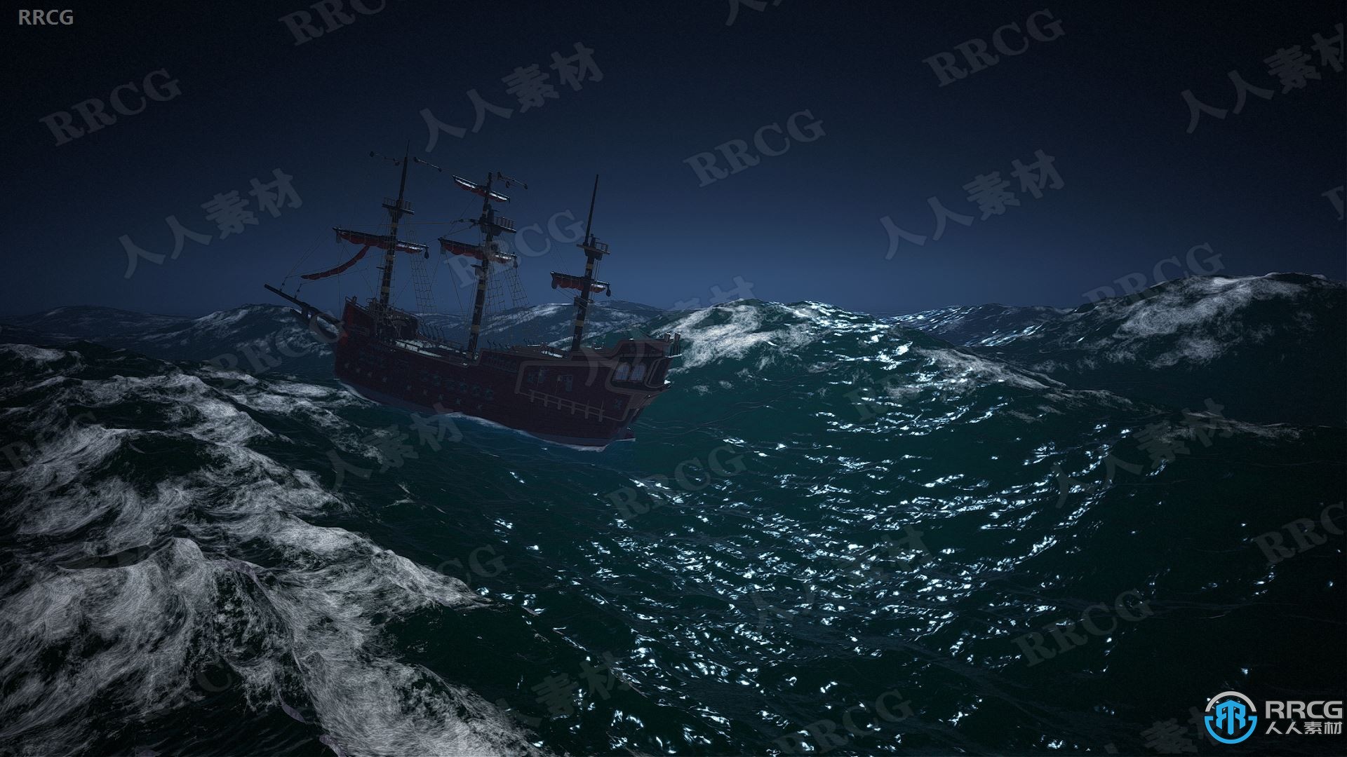 海洋实时模拟插件Unreal Engine游戏素材资源