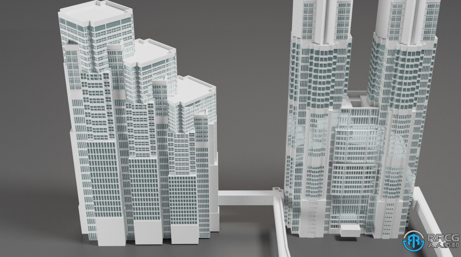100组真实世界高楼大厦建筑3D模型合集