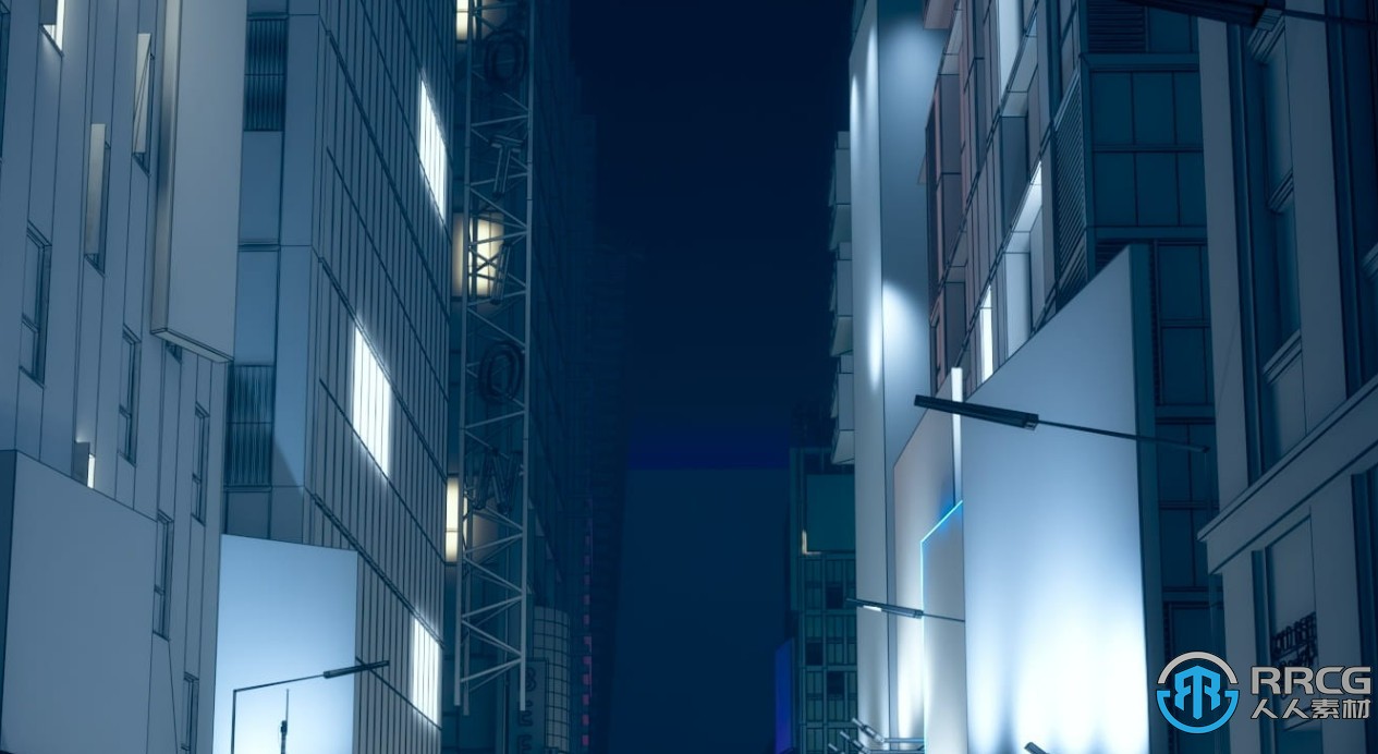 10组高质量城市街道夜景建筑外部场景3D模型合集 Evermotion Archexteriors第37季