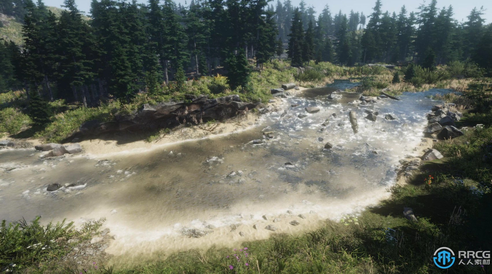 河流湖泊溪流自然场景Unity游戏素材资源