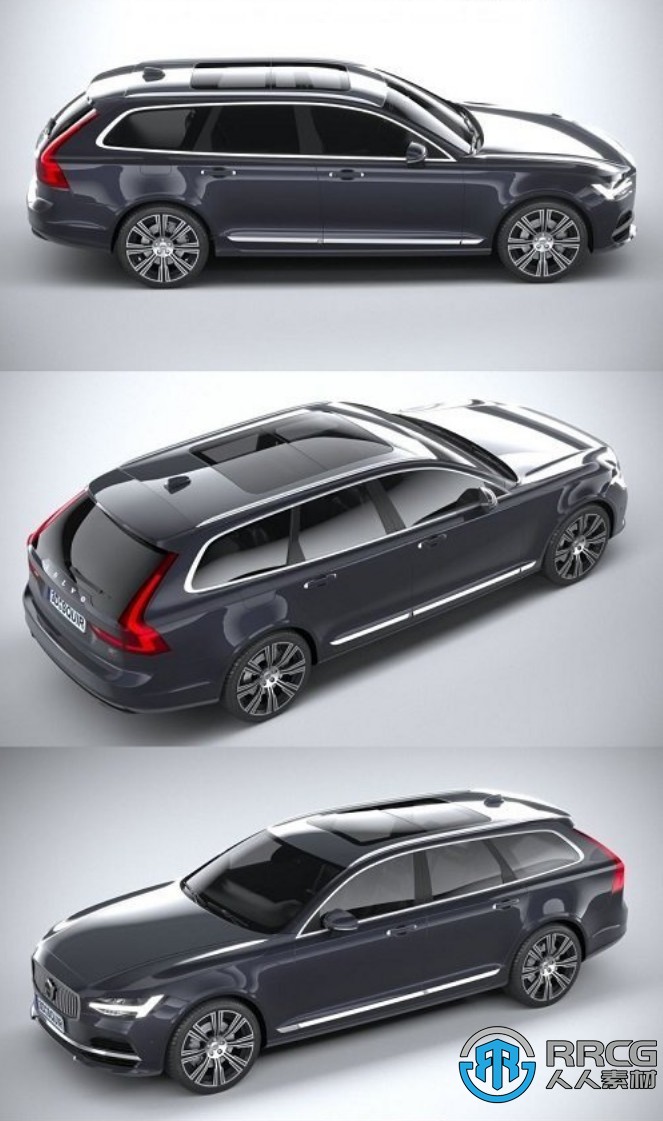 沃尔沃Volvo V90 Estate 2020款汽车3D模型