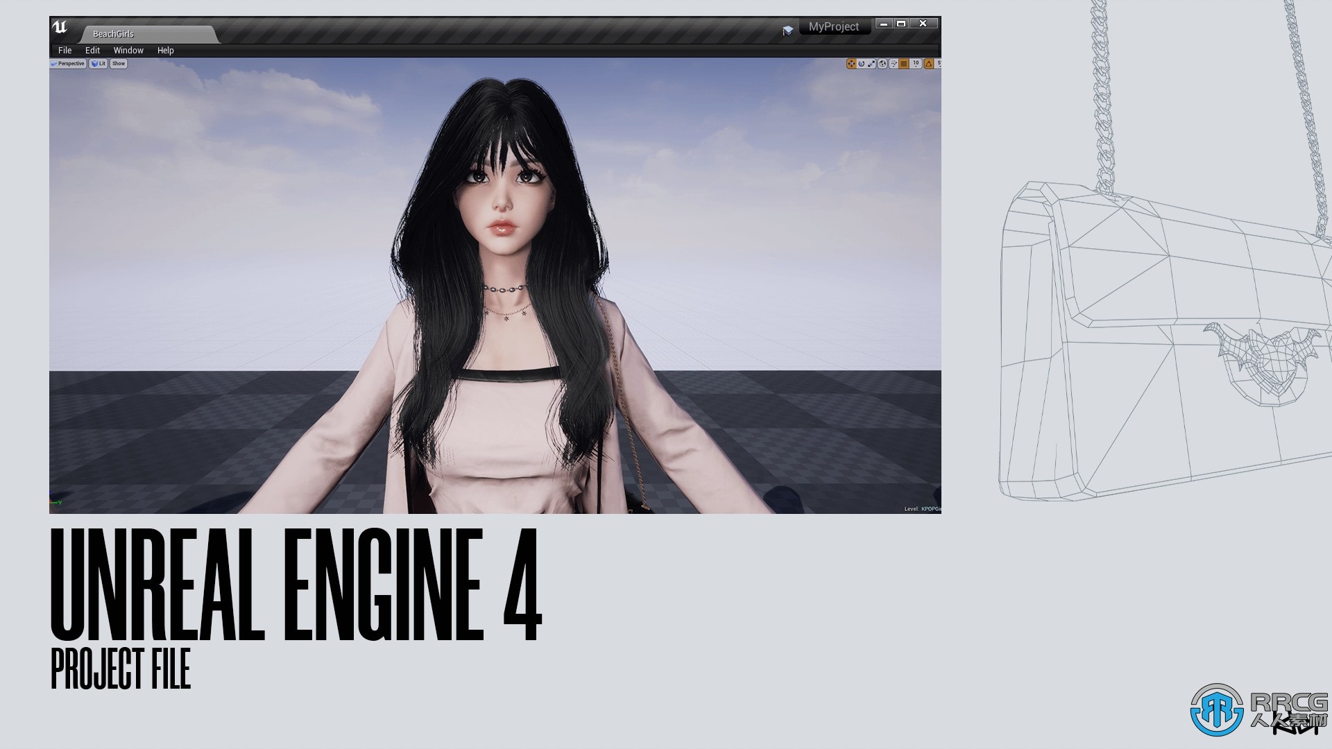 韩系风格亚洲可爱女孩角色Unreal Engine游戏素材资源