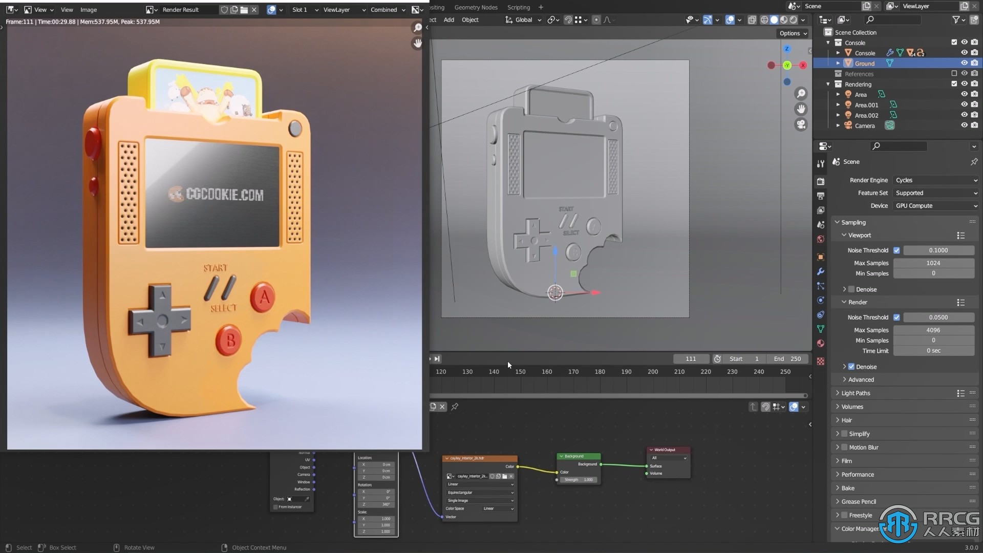 Blender游戏掌机完整实例制作视频课程