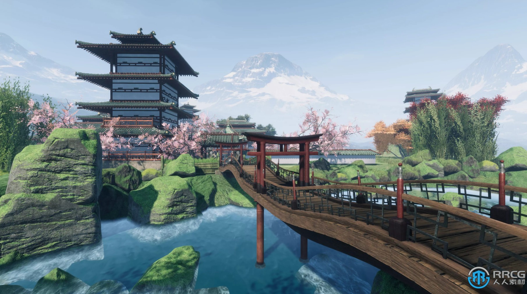 日本花园HDRP场景Unity游戏素材资源