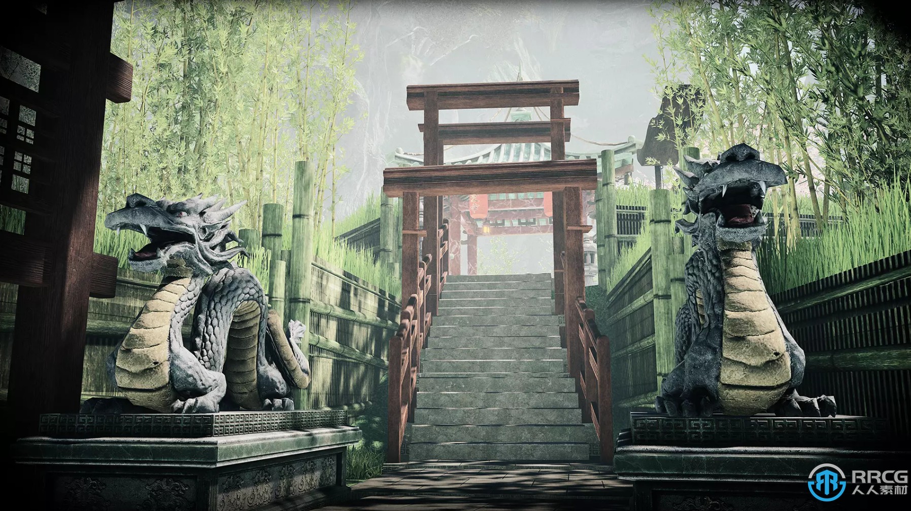 日本花园HDRP场景Unity游戏素材资源