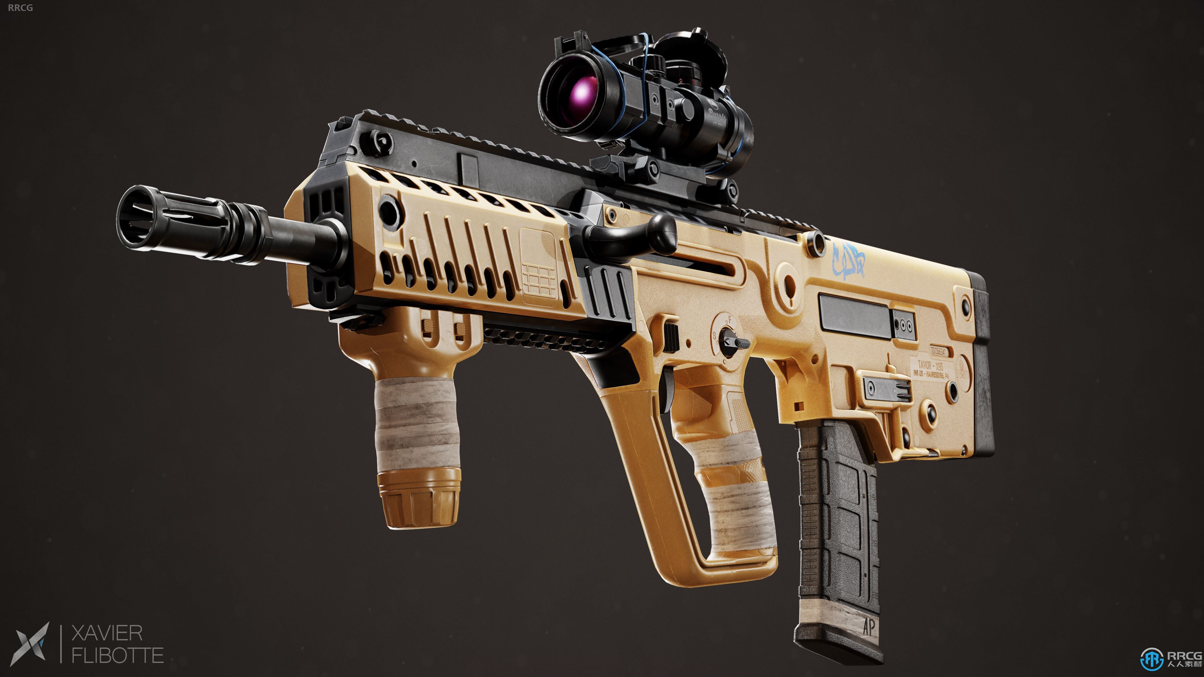 IWI TAVOR塔沃尔X95突击步枪游戏武器3D模型