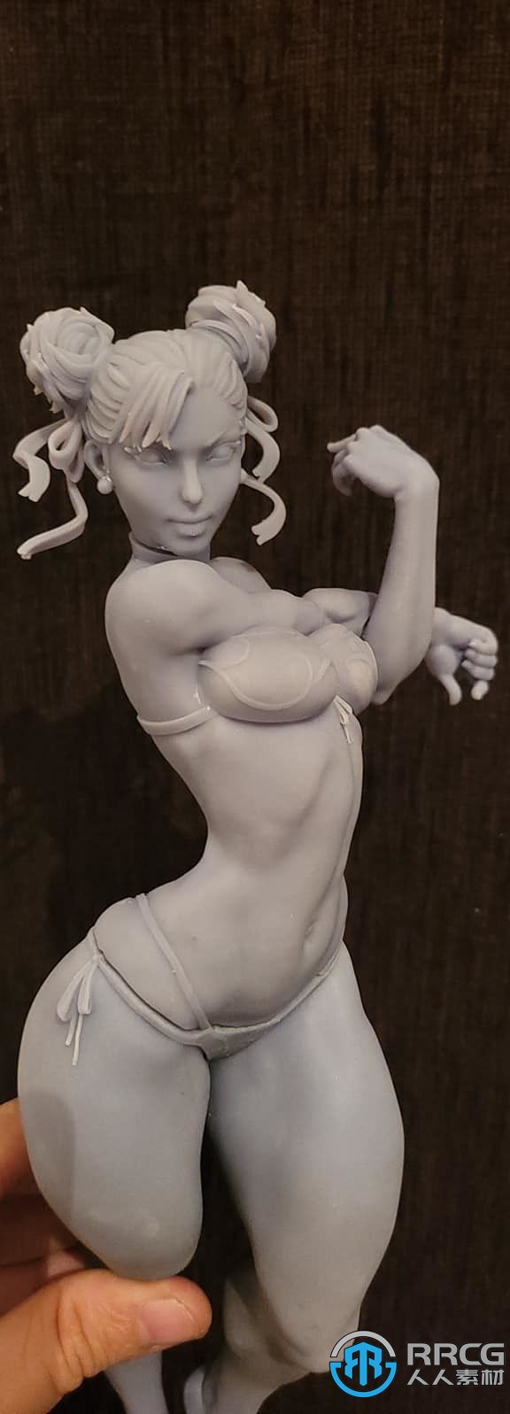 街头霸王游戏角色春丽沙滩版雕塑3D打印模型