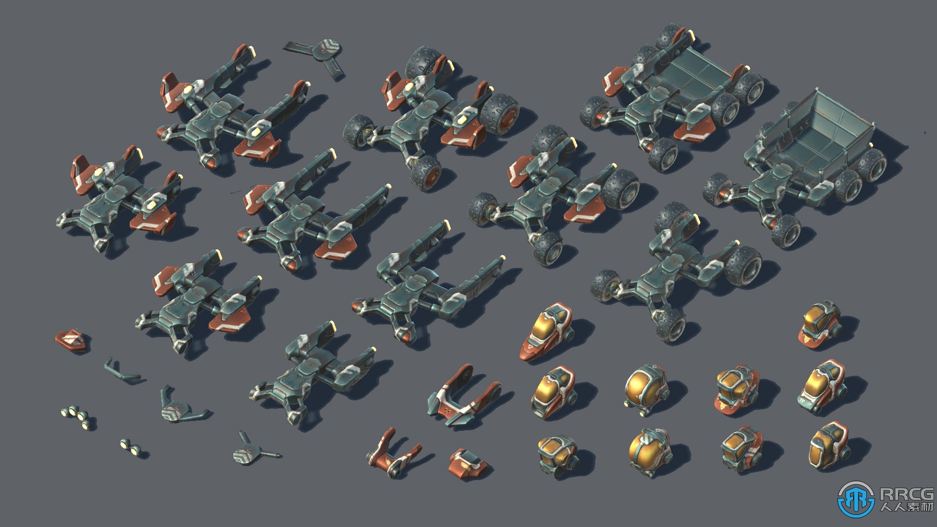 300组科幻飞行器车辆飞船Unreal Engine游戏素材资源