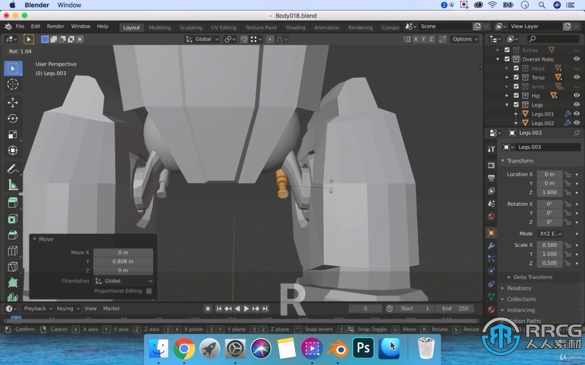 【中文字幕】Blender机器人绑定动画技术视频教程