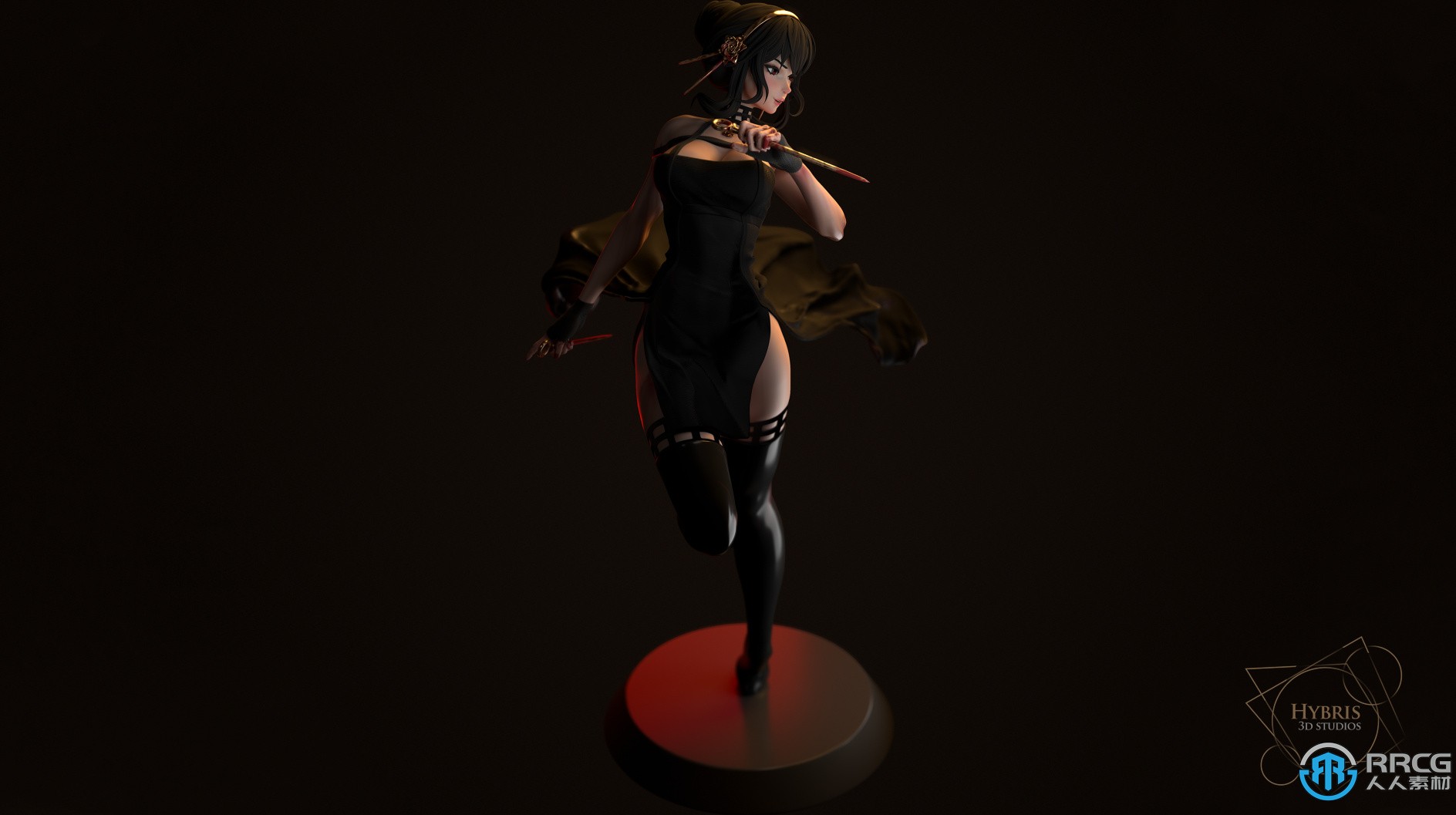 约尔福杰间谍过家家动漫角战斗姿势雕塑3D打印模型