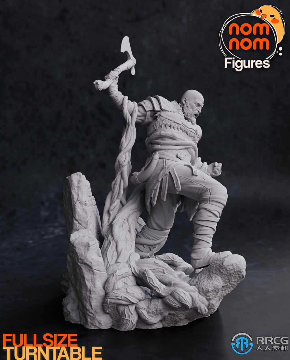 奎托斯战神游戏角色雕塑3D打印模型