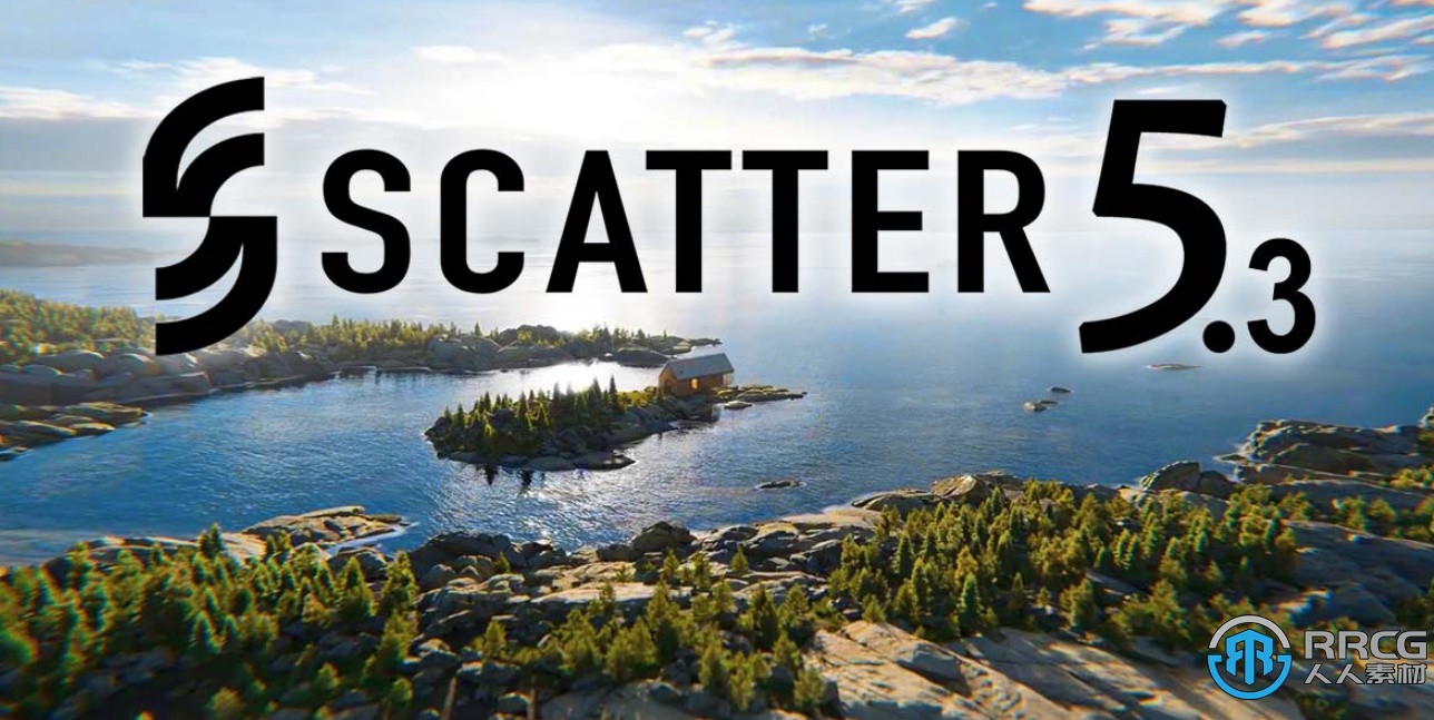 Scatter綠色草木環境生態分布Blender插件V5.3版