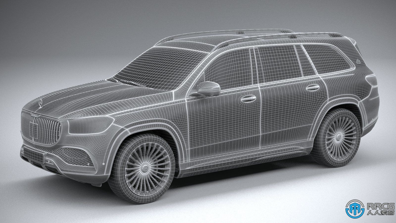 梅赛德斯-奔驰Mercedes-Benz GLS600迈巴赫Maybach 2021款豪华SUV汽车3D模型