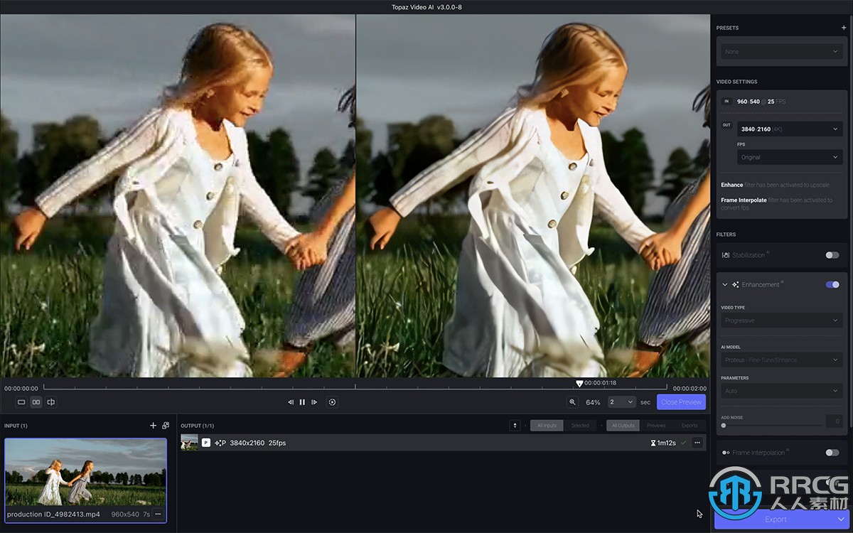 Topaz Labs Video Enhance AI无损增强视频分辨率软件V3.0.7版