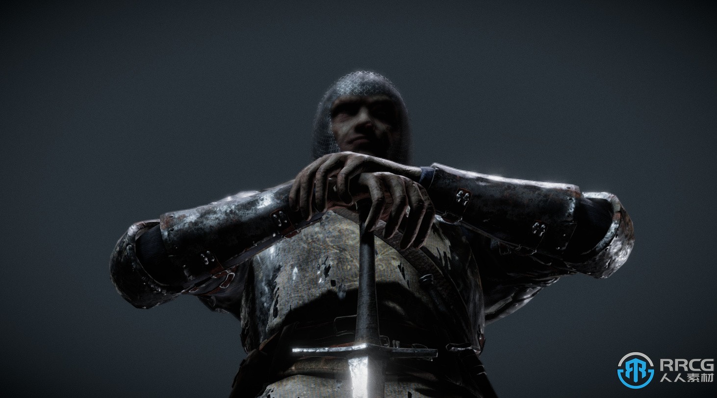 坚韧中世纪骑士角色3D模型