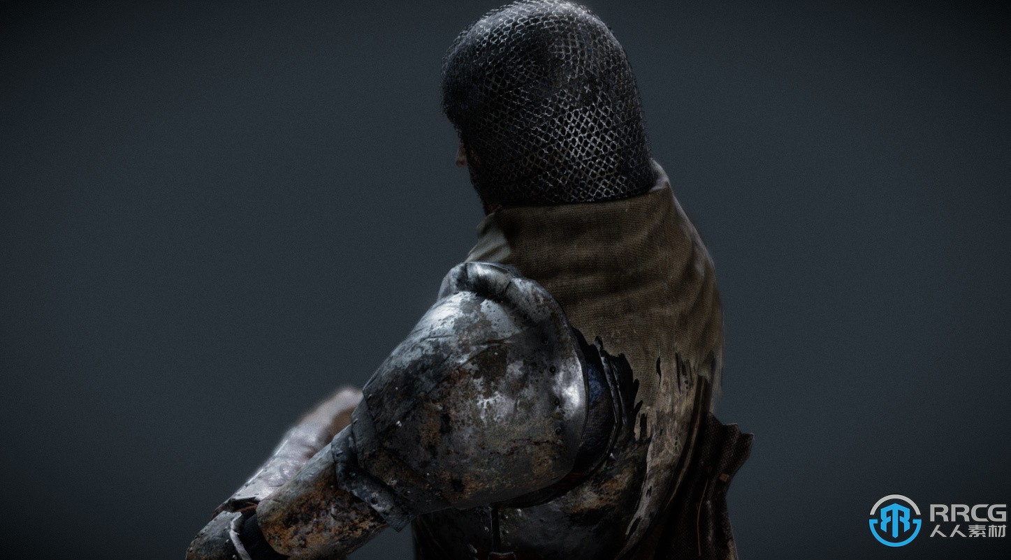 坚韧中世纪骑士角色3D模型