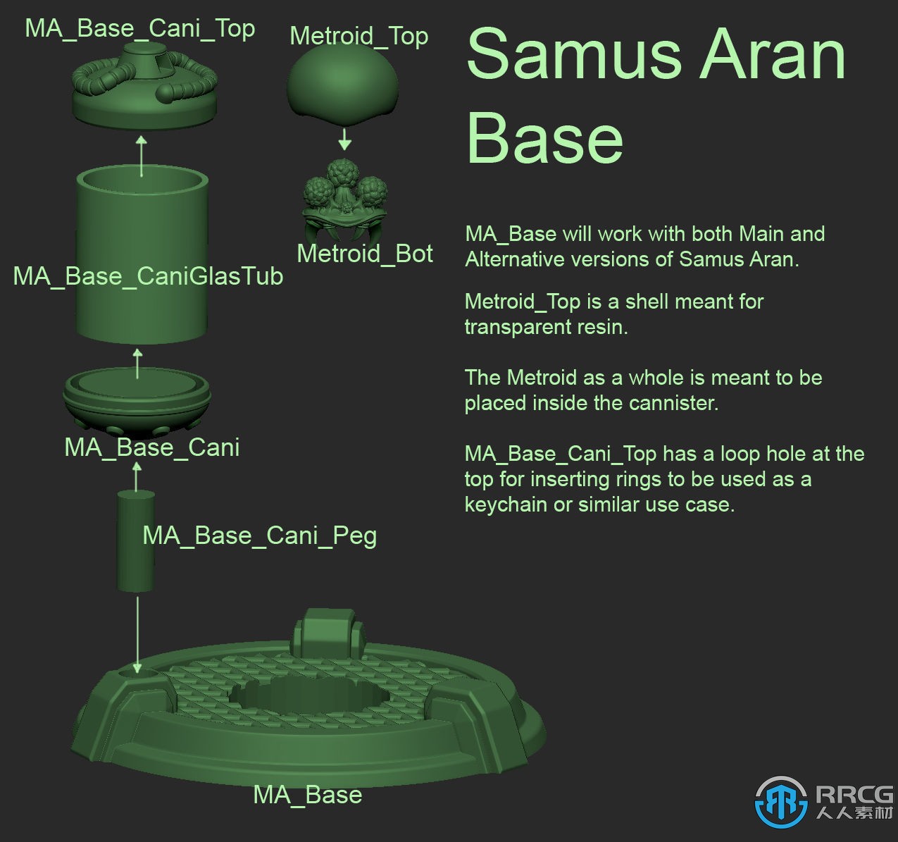 萨姆斯阿兰银河战士游戏雕刻3D打印模型