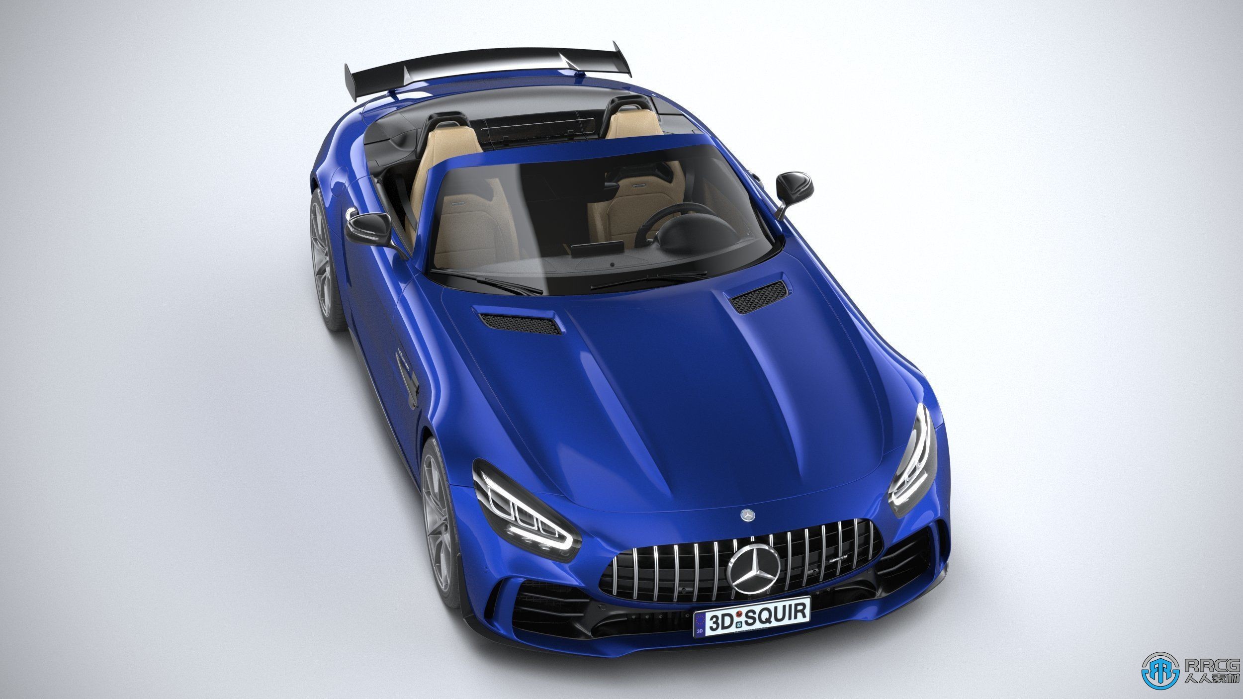 梅赛德斯-奔驰Mercedes-Benz AMG GT R 2020款敞篷跑车汽车3D模型