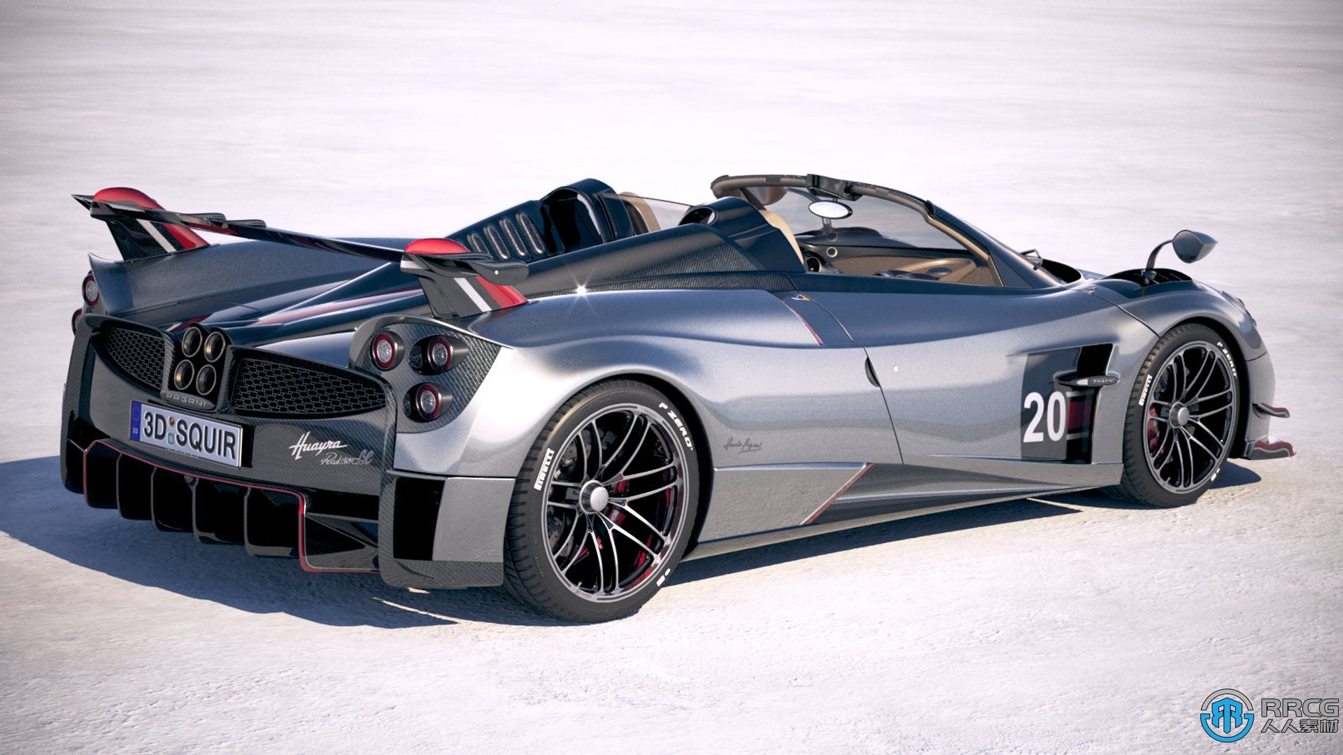 帕加尼风神Pagani Huayra Roadster 2020款超跑汽车3D模型